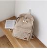Schoolbag simple and lightweight girls backpack cute primary school bag large capacity corduroy casual backpack