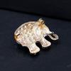 Fashion Retro Alloy Diamond Epoxy Small Elephant Brooch Party Clothing Accessories