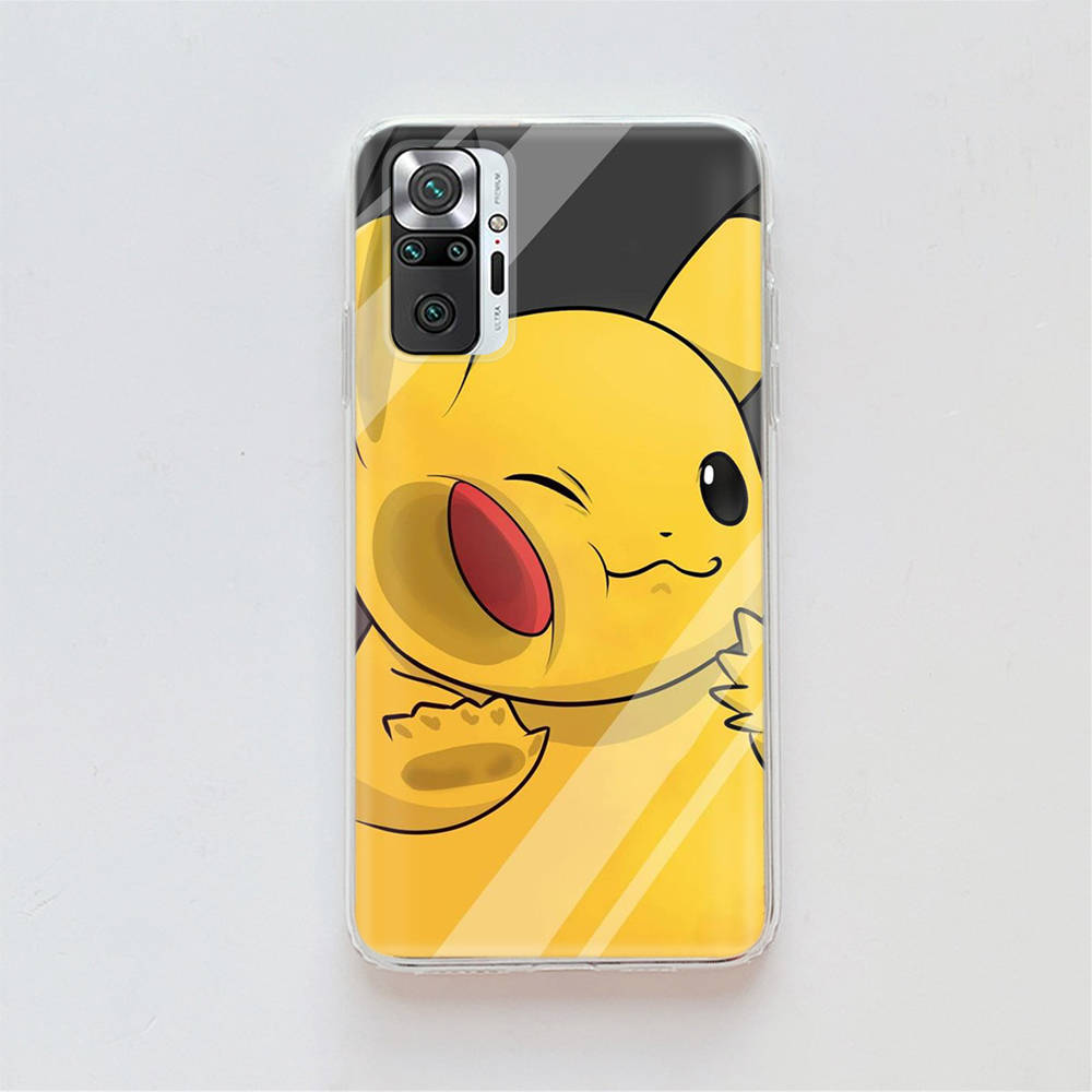 Transparent Case for Samsung A04 A14 A23 A34 A54 M23 M33 M52 M53 Realme Narzo 50 50I 50a Prime C35 C55 C30S 10 9 Pro K-87 Cute Pikachu