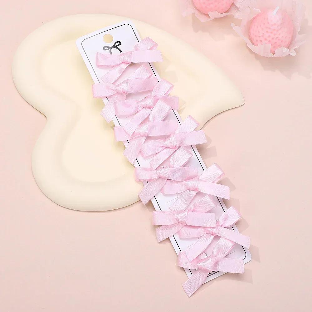 10Pcs/set Sweet Ribbon Mini Bowknot Hair Clips for Women Girls Lovely Ballet Hairpin Barrettes Headwear Kids Hair Accessories