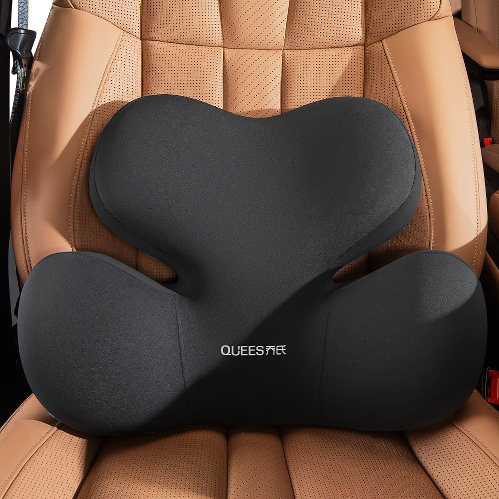 This Stylish Lumbar Cushion Features a Memory Foam Interior and Compression This and Ergonomic Design Provides Lumbar Pressure and a Adjustable Band