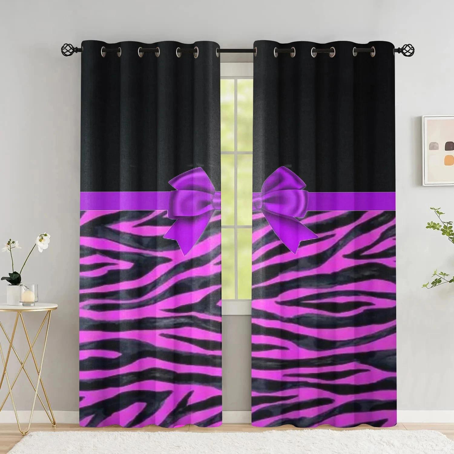 

Cartoon Adorable Baby Bowknot Kids Girl Grommet Best 2 Panels Semi - blackout Windowpane Drape for Livingroom Space BedchamberHouseholdDecoration 140W160H(CM)55x63in&Rod Pocket