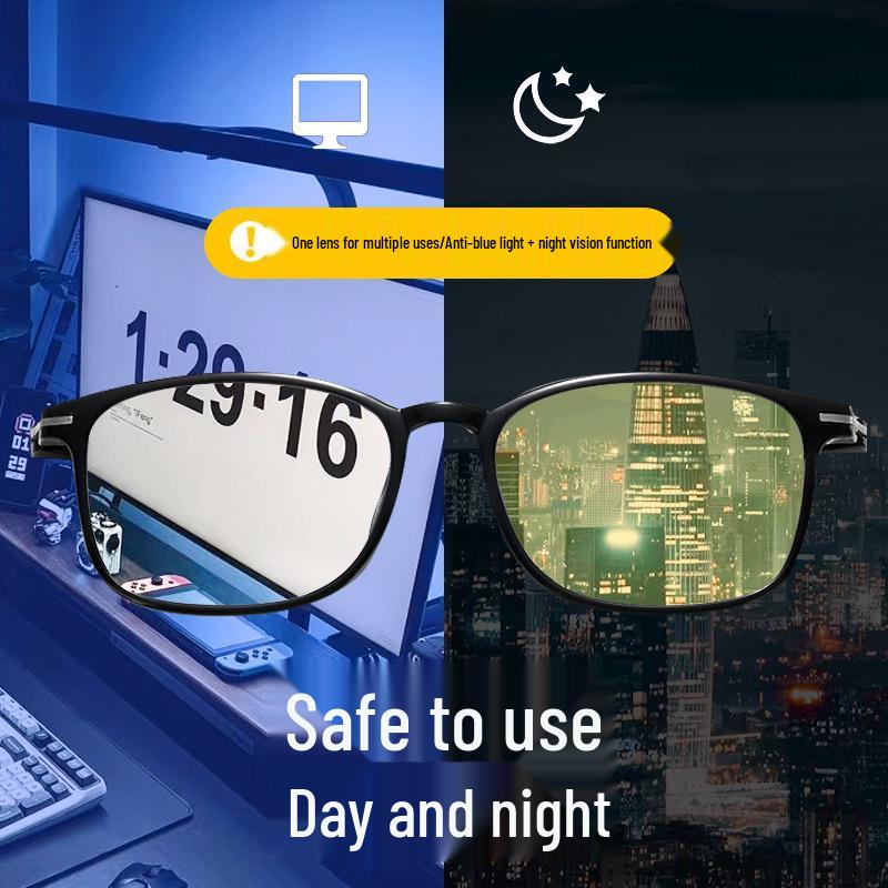 TR90 Night Vision Blue Light Blocking Unisex Sunglasses for Gaming & Screen Use