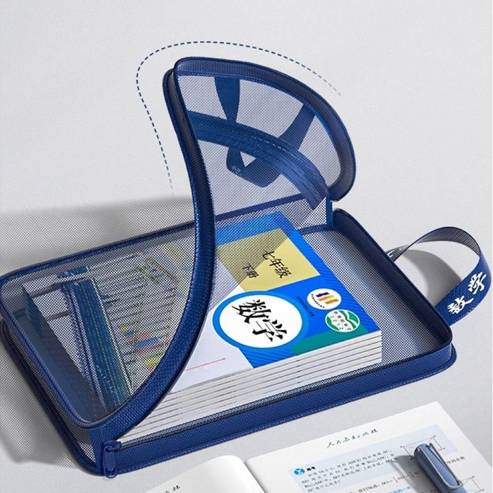Multifunctional Transparent Subject Bag L Shaped File Folder Bag  School Office Supplies