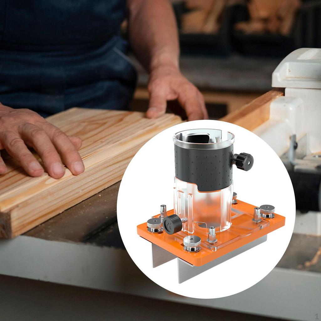 Wood Trimmer Router Base Adjustable Mounting Replacement Portable Slotting Bracket for 64-65mm