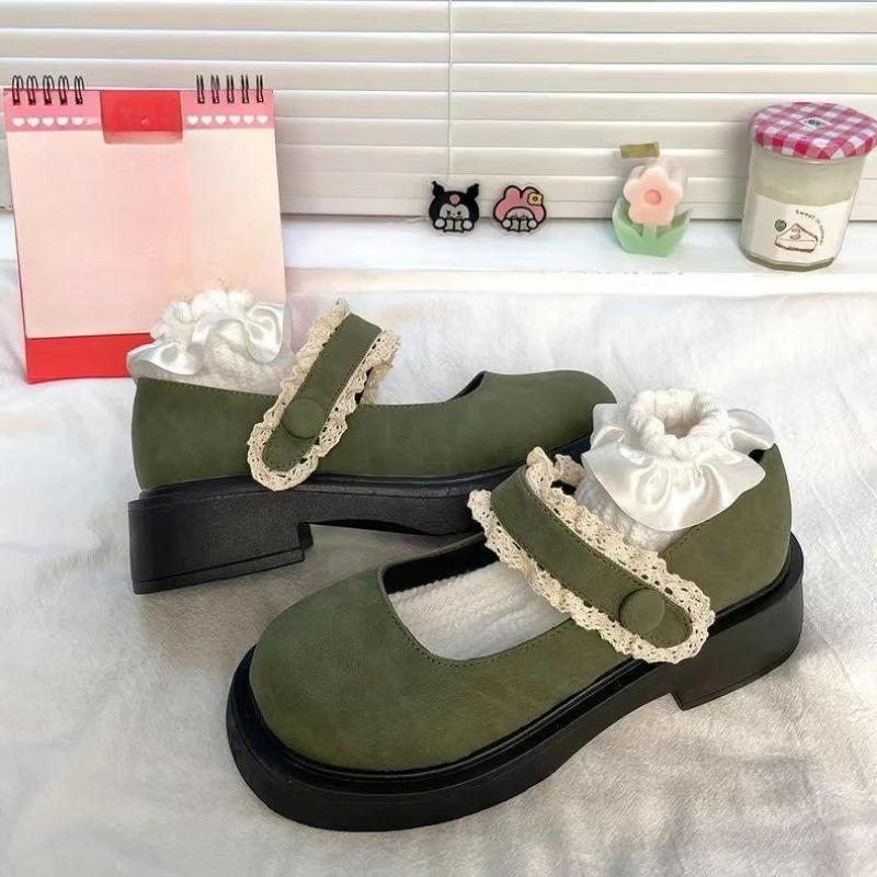 Gotické Kawaii Dámské Boty na Podpatku Kulatá Špička Dámské Lodičky Mary Jane Vysoké Podpatky Roztomilá Platforma Japonský Styl Lolita Obuv