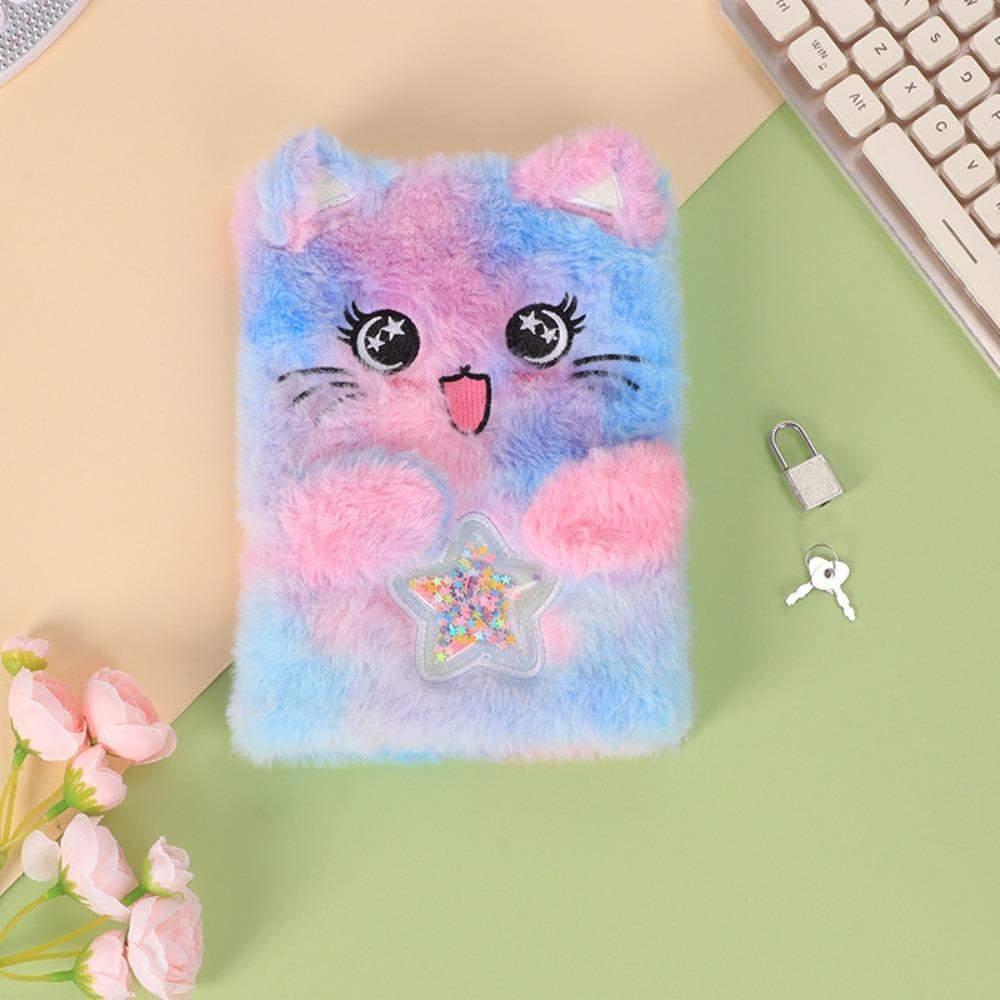 

80 аркушів Вишуканий А5 K-POP Мультяшний Журнал Мила Дівчинка-Кішка Кишеньковий Блокнот Книга-Планувальник Малювання Purple Cat