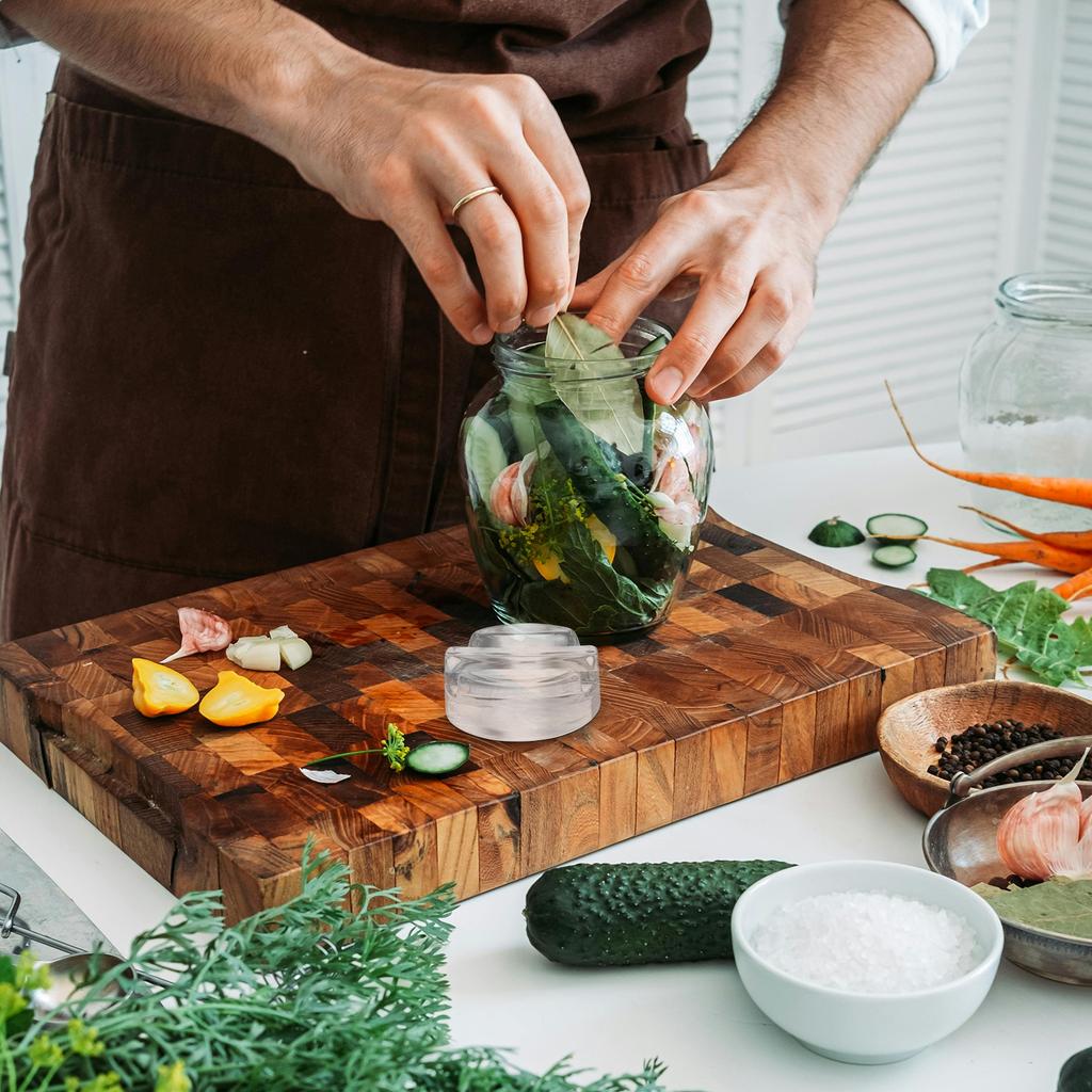 Fermentation Weight Glass Fermenting Lids For Mouth Jars Fermentation Weights Beer Brewing Kitchen Dining Bar Food