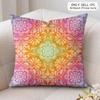 Colorful Floral Mandala Cushion Cover Soft Plush Fabric DoubleSided Printed Cushion Covers for All Seasons Modern Home Decor