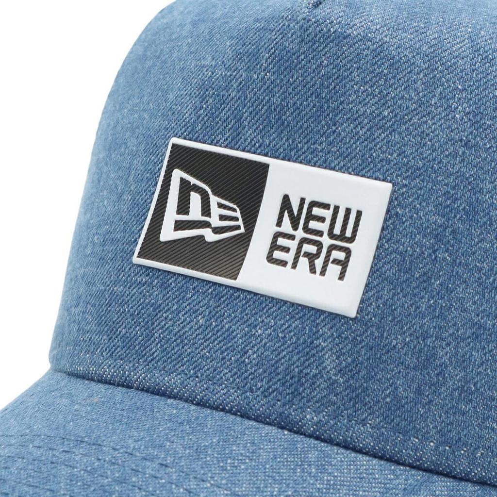 New Era Box Logo Mesh Cap In Washed Free Size 940AFTR Box TPU WDNM NER36C3348 9FORTYA-Frame Denim/White, White, 14388654,