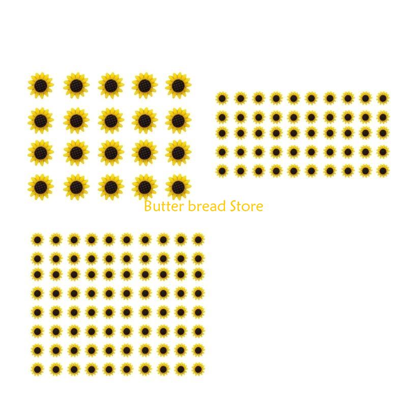 W89C Flower Push Pin for Office Bulletin Board Fabric Marking Picture Hanging Cork Notice Board Thumb Tacks 20/50/80Pcs