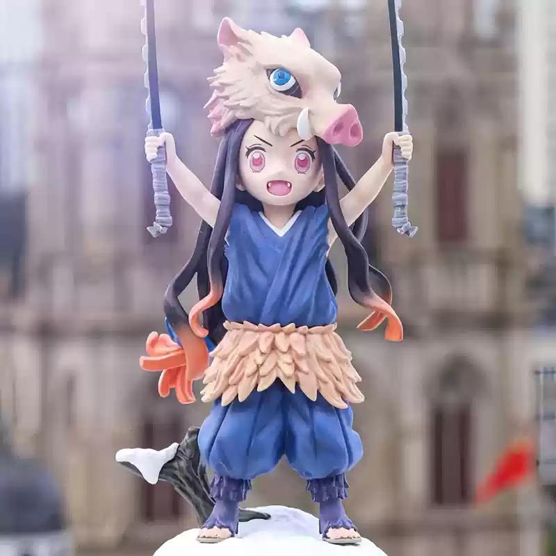 

20cm Anime Demon Slayer Figure Kamado Nezuko Midouzi Cos Lnosuke Kimetsu Figurine PVC Decoration Statue Model Toys Gift with box