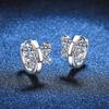 925 Silver Butterfly Stud Earrings for Women Wedding Engagement Luxury Zircon Jewelry Gift