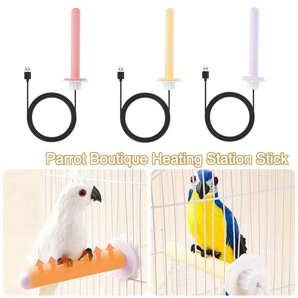 Fácil de Instalar Poleiro para Calopsita Pegada Confortável Aquecedor de Gaiola para Pássaros Bastão Clima Frio