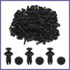 100 Pcs 5mm Dia Black Car Auto Plastic Rivet Push Type Door Bumper Fasteners