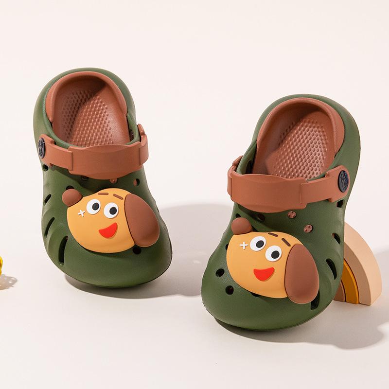 

Boys Shoes Girls Cute Indoor Cartoon Soft-soled Flip-flops 160 коричневый