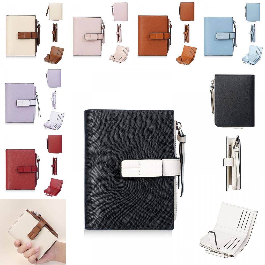 Womens Pu Leather Wallet Card Holder With Zipper And Capacity For Daily Use