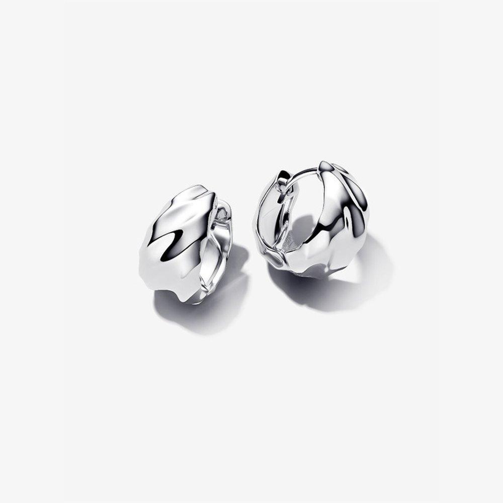 Pandora Rippled Small Hoop Earrings 293874C00