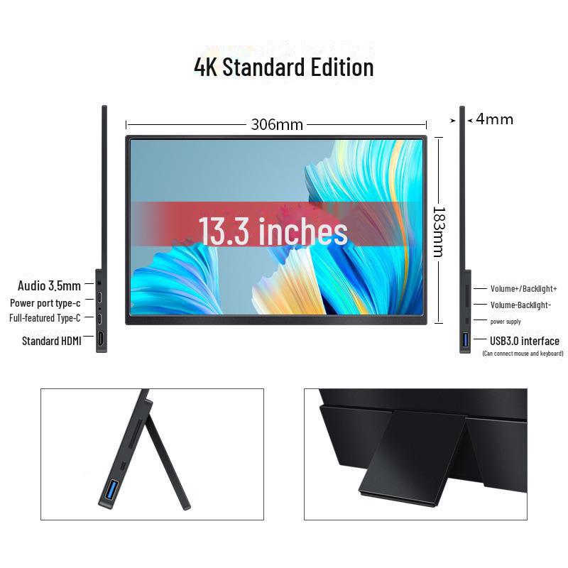 Spot 15,6" 4K tragbares externes Display für Laptop, Telefon, Switch, PS5