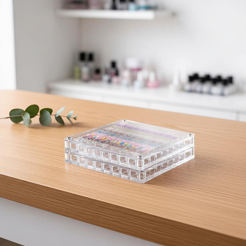 1Pcs Acrylic Gold Transfer Pendant Compartment Collection Box 36/64/100 Grids Gold Bean Storage Box Antioxidant Display Box