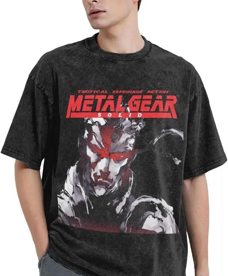 

Футболки Metal Gear Solid Унисекс Игра Solid Snake Женская Мужская Футболка Смешная Футболка Metal Gear Летние Футболки с Коротким Рукавом L