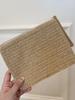 25th Anniversary Straw Woven Makeup Bag: Summer D Travel Clutch & Handbag