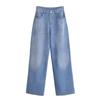 Kaslead New Women Clothes Western Style Hole Decoration Fashion High Waist Baggy Jeans 8727010