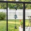 Metal Hanging Wind Chimes Blue / Green / Yellow 16.54in Garden Wind Chimes with Hanging Rope Bird Home Hanging Ornament