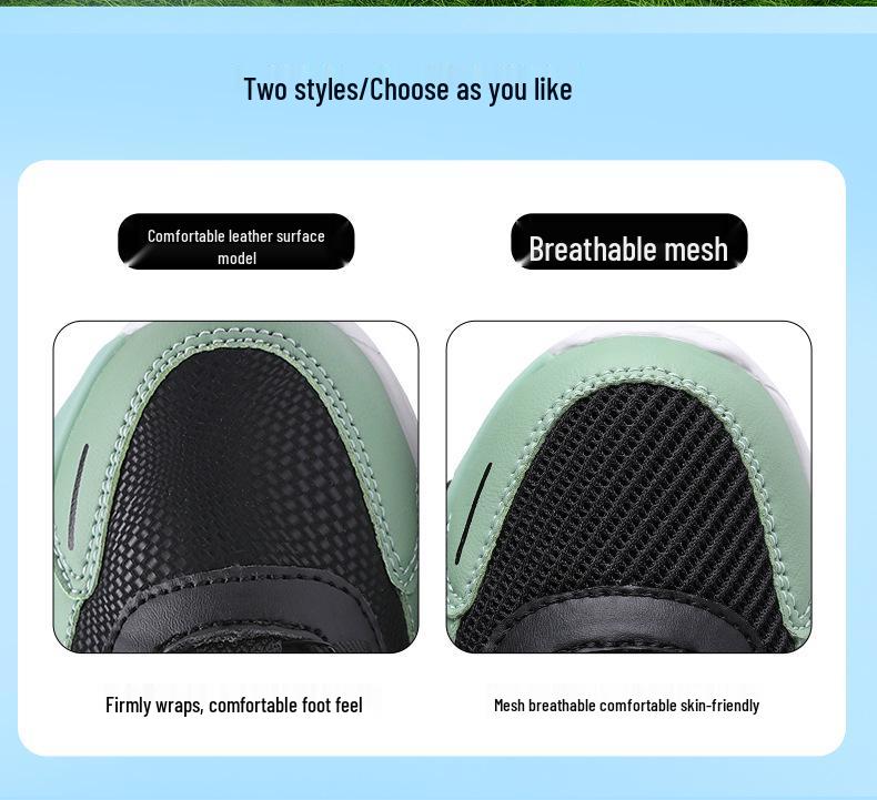 Boys' 2025 Autumn Mesh Leather Non-Slip Soft Sole Fashion Running Shoes