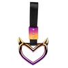 1PCS New JDM Tsurikawa Handle Ring Heart Train Bus Hand Strap Styling Drift Charm Car Warning Tow Strap Hook Sticker