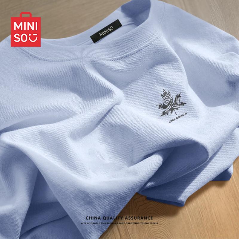 

MINISO Men s Loose Fit Pure Cotton Graphic Tee XL