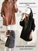 Dongdaemun Stylish Terry Hooded Sweatshirt with Double Pockets - Loose-Fit Casual for Plus Sizes Women.