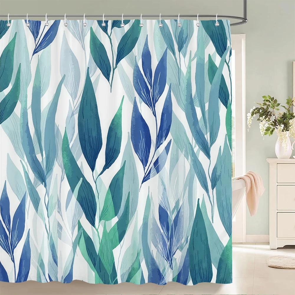 Jy01Colorful Beautiful Flowers Bath Curtain Waterproof Fabric Shower Curtains Floral Rose Printing Bathroom Screen Decor With @1