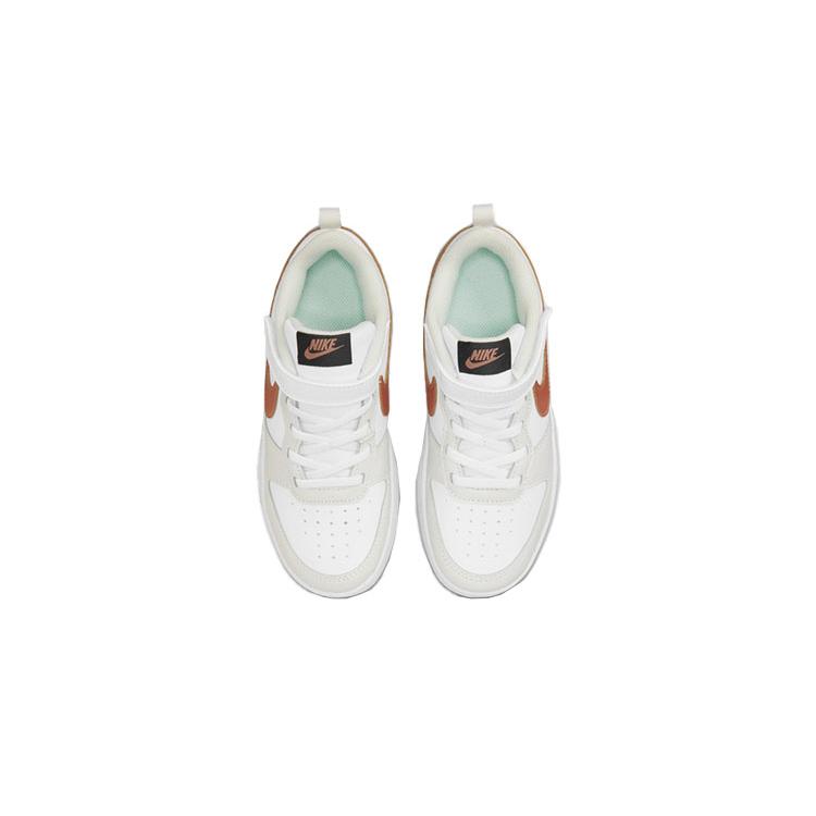 New Nike Court Borough Low 2 White Metallic Bronze PS BQ5451-116