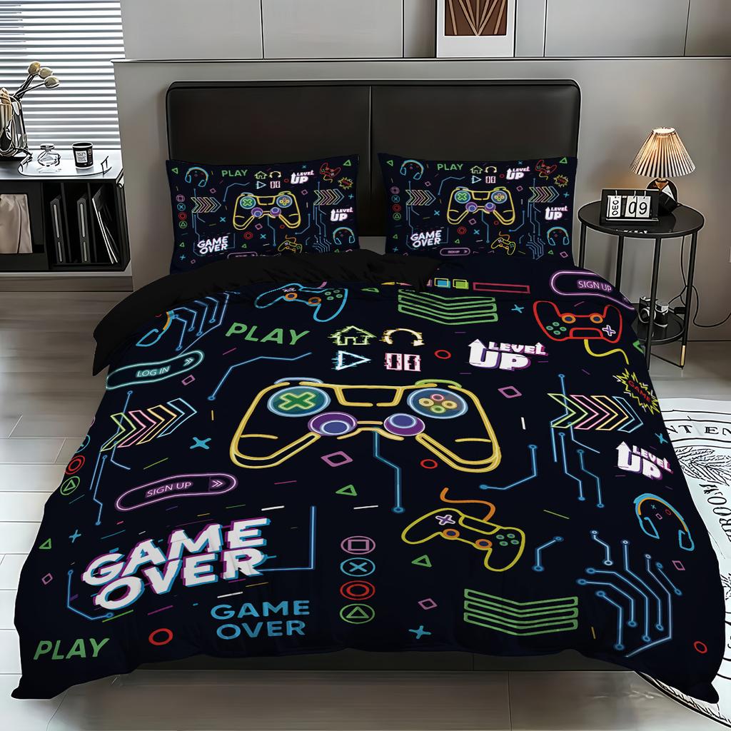 Gifts for teenagers game console Bedding Set game controller Duvet Cover Pillowcase Bedroom Decoratio Single Double Large Siz