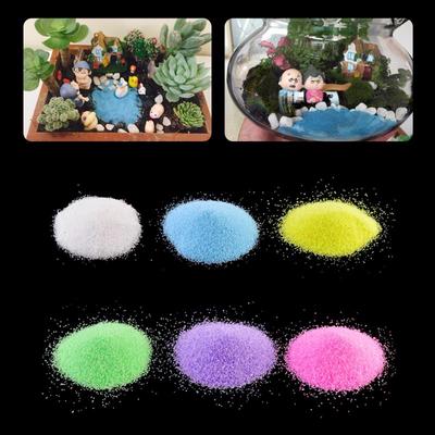 1 sáček Barevný křemenný písek Miniaturní akvárium Bonsai Pot Fairy Garden Decor