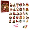 Creative Christmas Gift for Teachers Ornament Advent Calendar, Faux Diamond Art DIY Kit, Interactive Holiday Children Sparkling Hanging Ornaments Tree