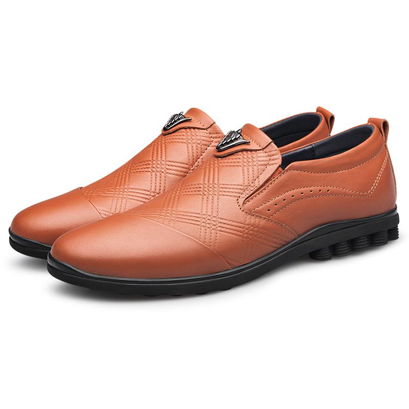 New Mens Shoes Casual Slip On Formal Luxury Brands Shoes Men Loafers Moccasins Genuine Leather Driving Shoes Evening Dress