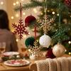 10Pcs Glitter Christmas Baubles Ornament Plastic Christmas Tree Decor Balls  Party Decor