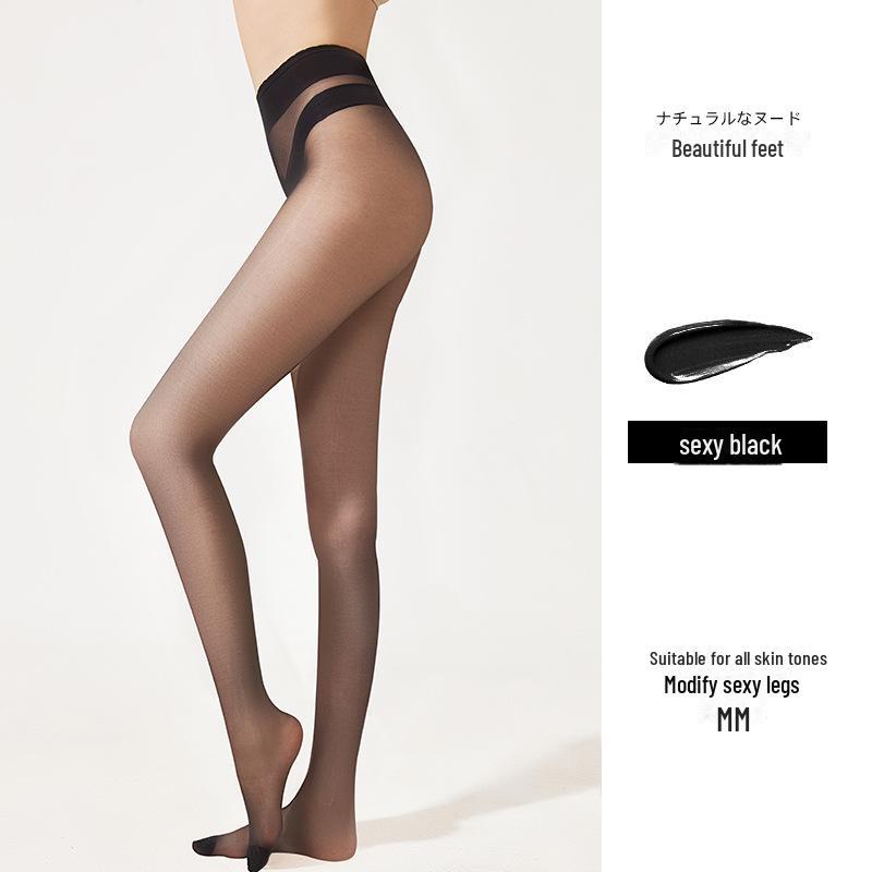Women's White Anti-Snag Summer Pineapple Socks: Durable, Non-Slip, Ultra-Thin 0D Concealer Pantyhose for Skin-Brightening.