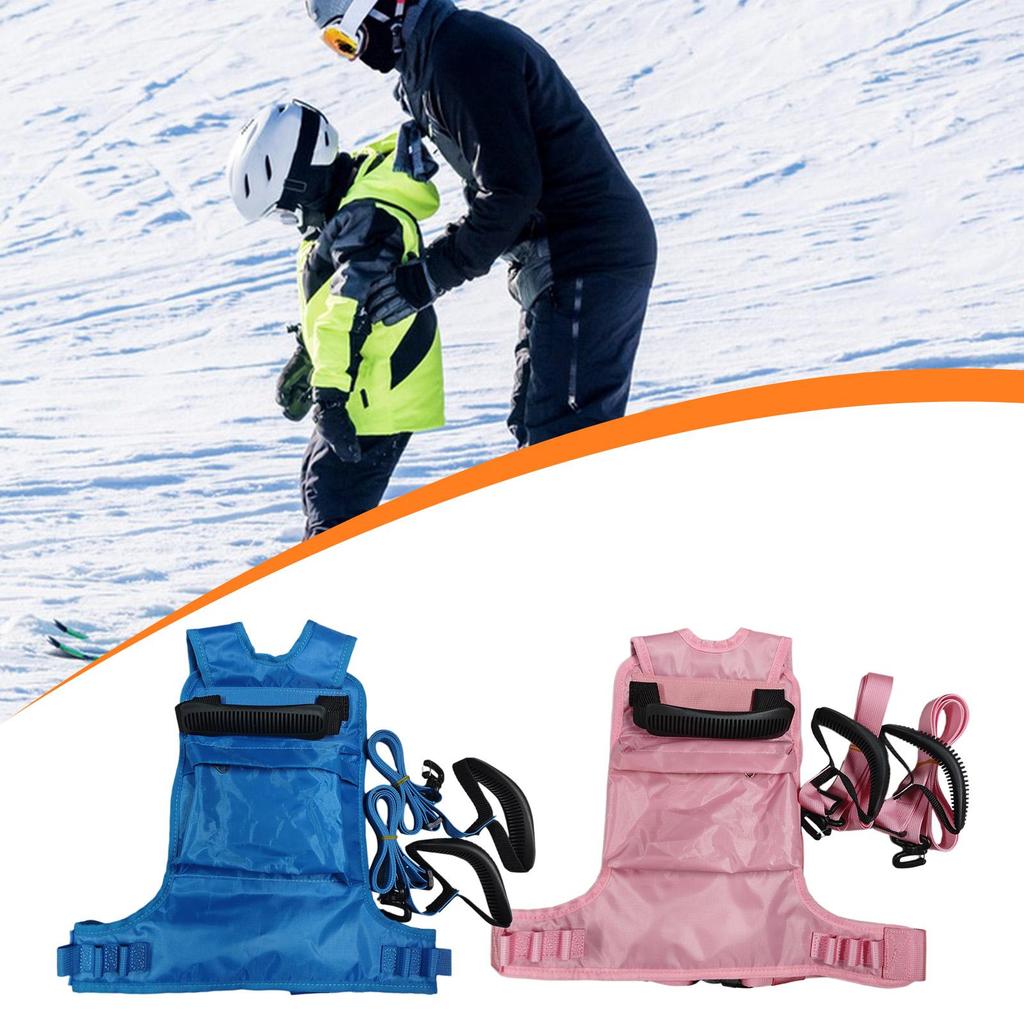 Vintersportharness för barn med axelremmar, justerbart snowboardbälte för liftinlärning och skydd
