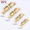Furniture Door Stoppers 40mm-70mm Copper Cupboard Cabinet Door Roller Latch Twin Double Catches with Striker with Free Screws