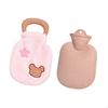 Water Bottle Hand Warmer Convenient Cartoon Portable Bag with Plush Cover for Bedroom