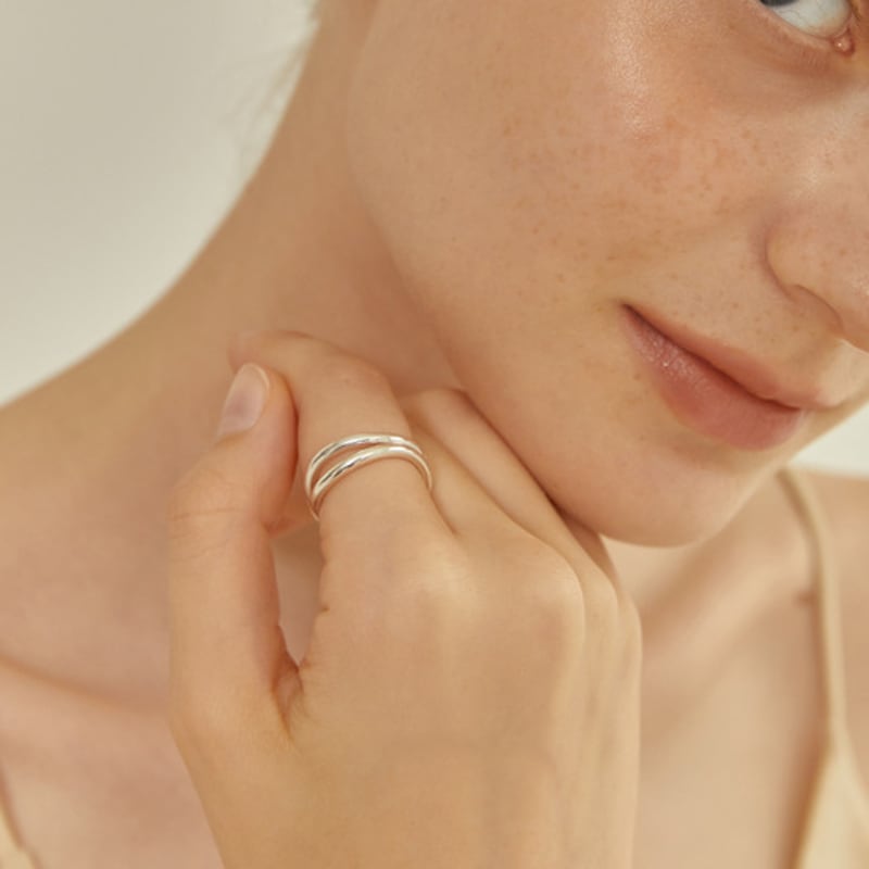 LUNNE Silver Sensual Wave Ring #LSR03