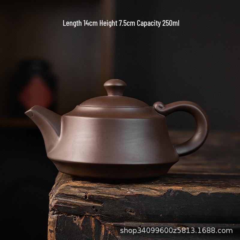 

Керамический чайник ручной работы Zisha Xishi с фильтром - небольшой домашний чайный сервиз Auspicious pot фиолетовый