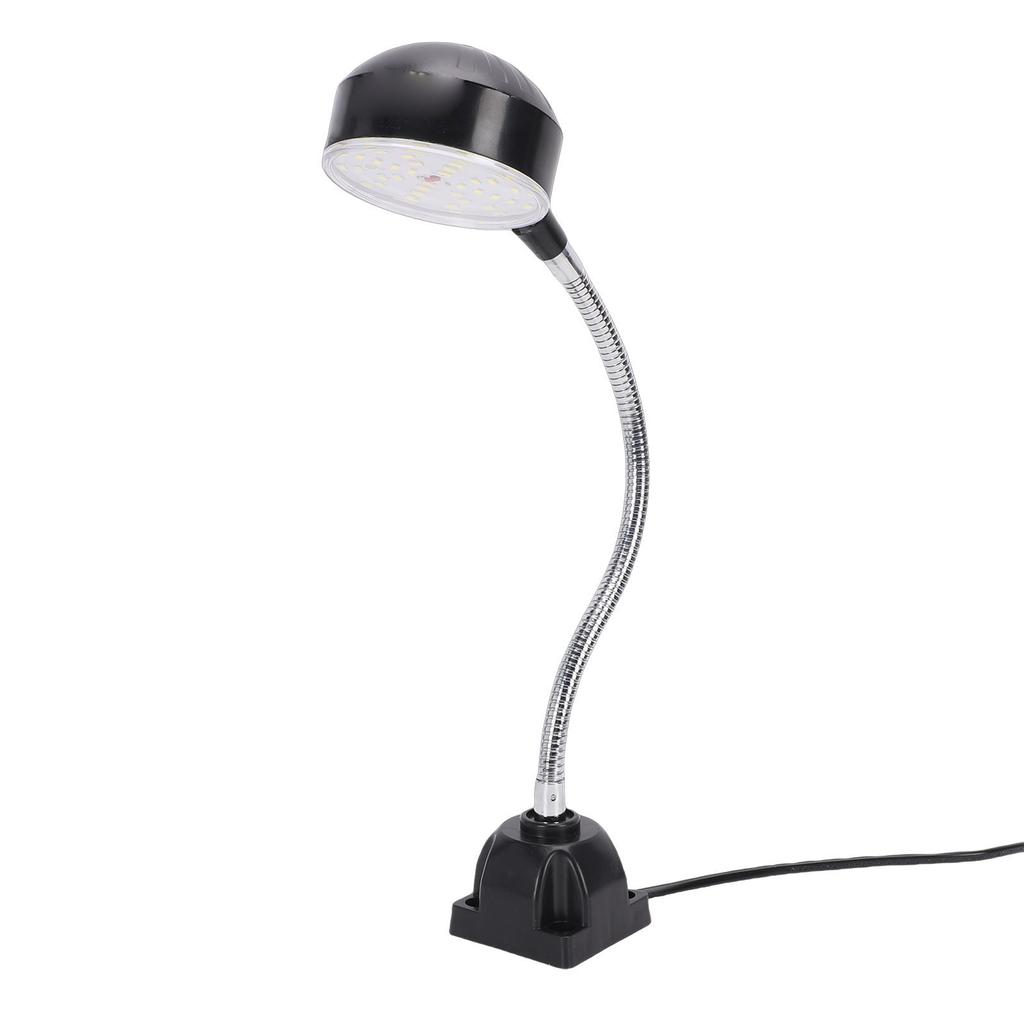 LED Machine Light 15W with 30cm Flexible Gooseneck Square Base Shop Tool Lamp for Lathe Work Bench Sewer Grill