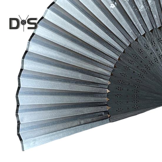 Bambus-Faltfächer, Tanz-Handfächer, leicht, mit hohler Schnitzerei, Bambusquaste, kühlendes Hochzeitsgeschenk