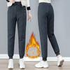 Pantalon d'hiver rembourré épais pour femme, grande taille, coupe-vent, froid, chaud, ample, décontracté