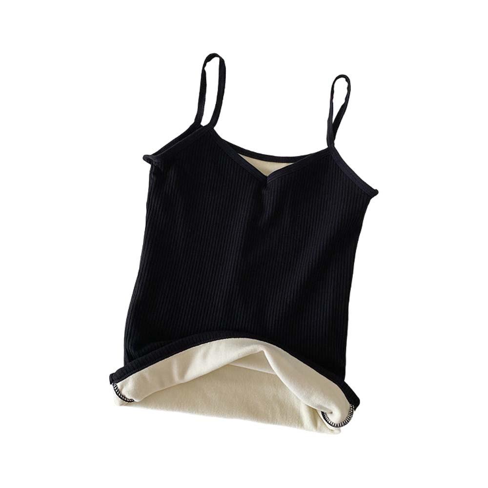 Slim Fit Women Thermal Camisole Thermal Plush Vest Underwear Warm Suspender Vest  Ladies