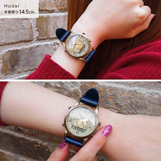 In Japan hergestellte Uhr Quartz Digital Steampunk Größe Umfang Ana-Digi (L (Handgelenk 15~20cm), Grün)